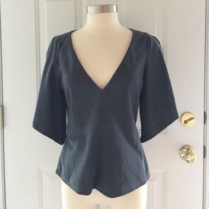 SALE!French Connection Split Sleeve ShoulderBlouse